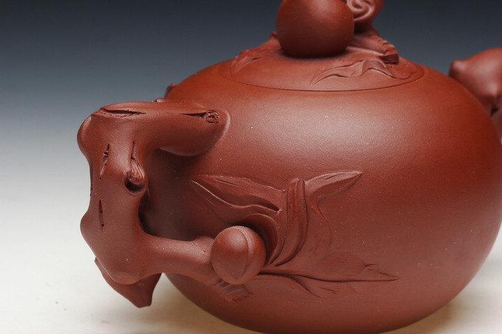 Shou Tao Teapot Yixing Zisha Pottery Handmade Zisha Clay Teapot Guaranteed 100%Genuine Original Mineral Fired
